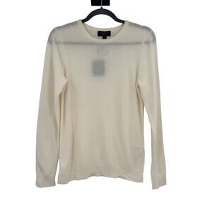 Charter Club Womens Small Ivory White Cashmere Soft Knit Pullover Sweater